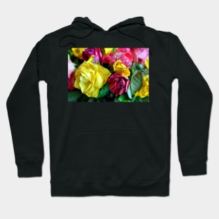 Yellow Pink Red Rose's Summer Flowers Hoodie